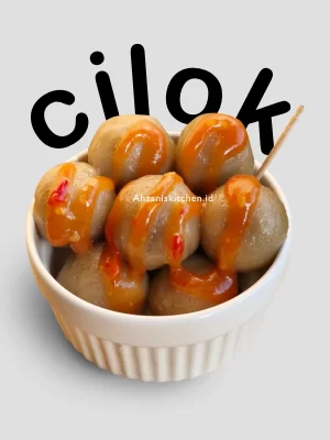 cilok ahzani's kitchen dengan isian tetelan daging sapi