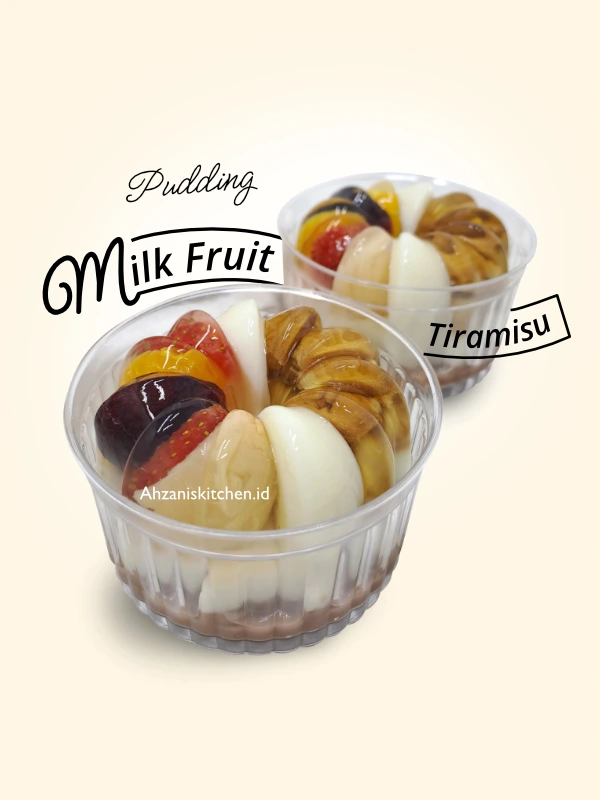 milk fruit tiramisu pudding